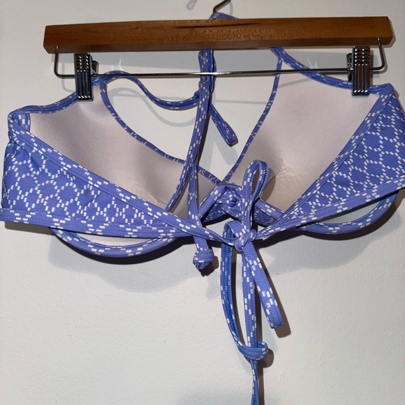 Blue pattern Bikini Set with Teal inside - Picture 7 of 7